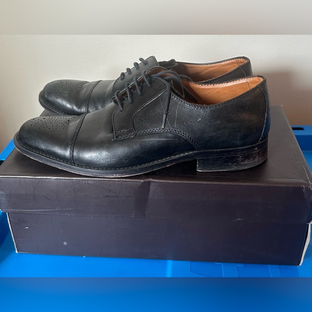 Tasso Elba Men's Brown Antonio Cap Toe Derbys N5314 Size 9M